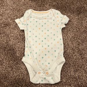 White, Green, Blue, Orange, Gray, and Yellow Cloud Island Onesie